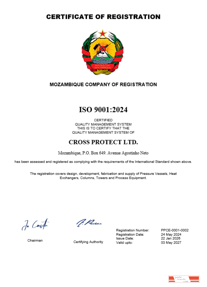 Mozambique company registration certificate Word and PDF template